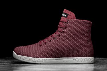 Nobull Superfabric High-Top Arctic Men's Trainers Dark Red | Australia (YA9350)